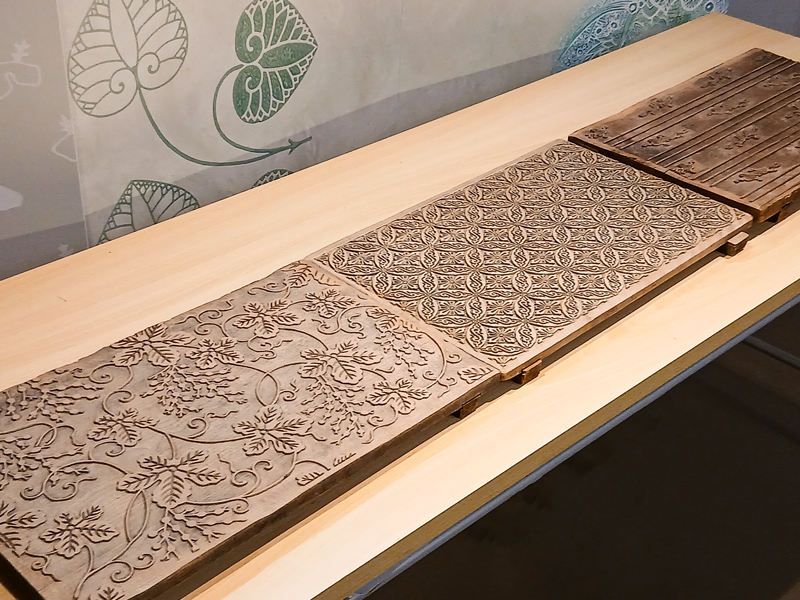 京からかみの体験で使用する版木